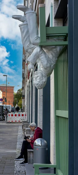 Decoratie Etalage Van Een Café Luisenstrasse Van Berlijn — Stockfoto