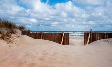 Baabe 'deki Plaj ve Baltık Denizi, Ruegen Baltık Denizi Adası, Mecklenburg-Batı Pomeranya, Almanya