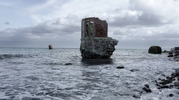 Дом Бывшего Уровня Балтийском Море Мысе Аркона Острове Рген Мекленбург — стоковое фото