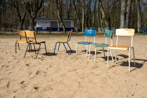 Das Wiedereröffnete Strandbad Tegeler See Tegelort Reinickendorf Berlin Deutschland — Stockfoto