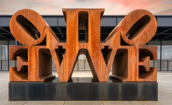 Amour Impérial Bronze Robert Indiana Neue Nationalgalerie Berlin Allemagne — Photo