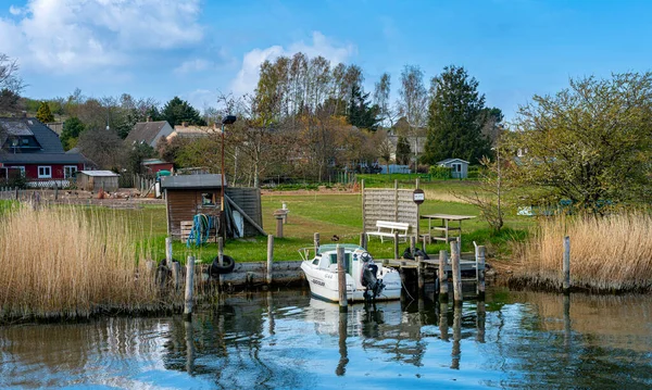 Jetty Och Semesterhus Moritzdorf Vid Sjön Sellin Rgen Island Mecklenburg — Stockfoto