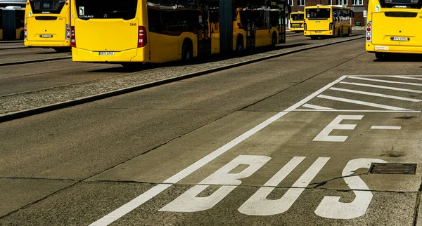 Terminus Berliner Verkehrsbetrieb Buses Bahnhof Zoo Berlin Germany — Stock Photo, Image