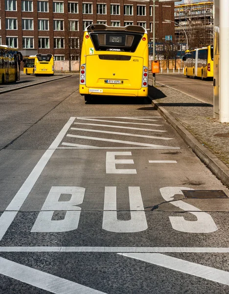 Terminus Berliner Verkehrsbetrieb Buses Bahnhof Zoo Berlin Germany — Stock Photo, Image