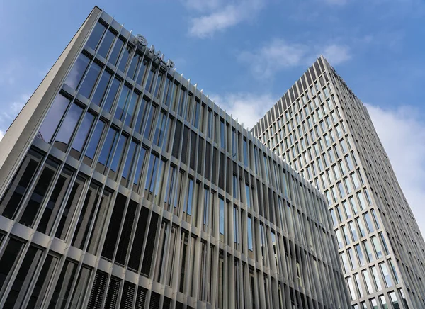 Arquitetura Moderna Edifícios Escritórios Novo Centro Berlim Alemanha — Fotografia de Stock