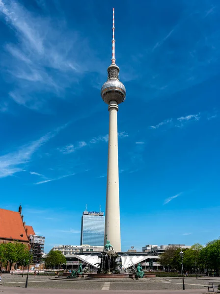 Alexanderplatz Daki Berlin Deki Kulesi — Stok fotoğraf