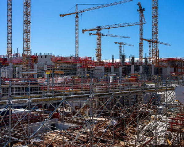 Large Construction Site Berseequartier Hafencity Hamburg Germany — Stock Photo, Image