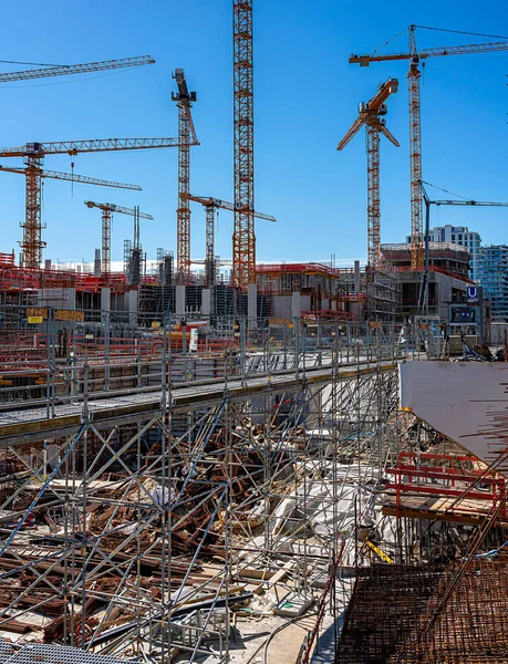 Large Construction Site Berseequartier Hafencity Hamburg Germany — Stock Photo, Image