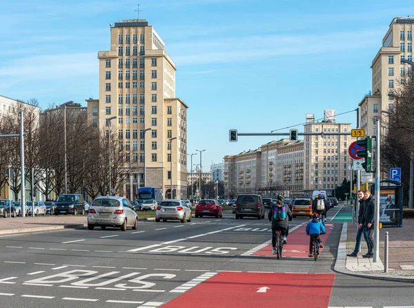 Architettura Strausberger Platz Mitte Berlino Germania — Foto Stock