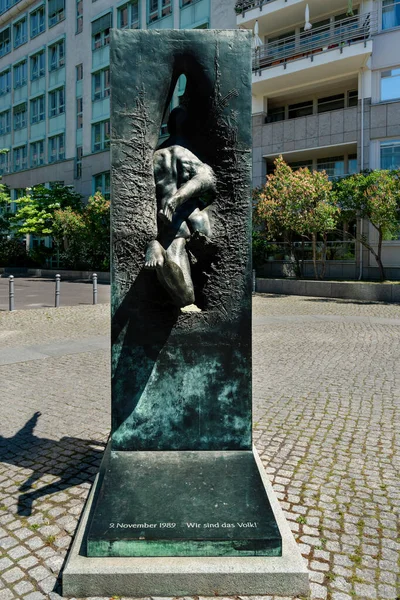 Pomnik Brązu Ulicy Pamięci Moabit Berlin Niemcy — Zdjęcie stockowe