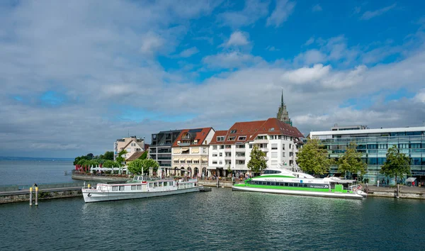 Żegluga Miasta Porty Jeziorze Bodeńskim Badenia Wirtembergia Niemcy — Zdjęcie stockowe