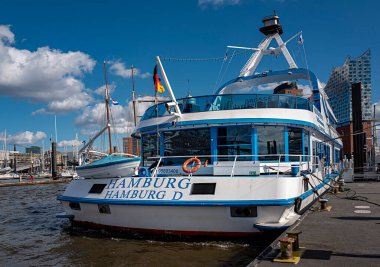 Tourist ship in the port of Hamburg, Germany
