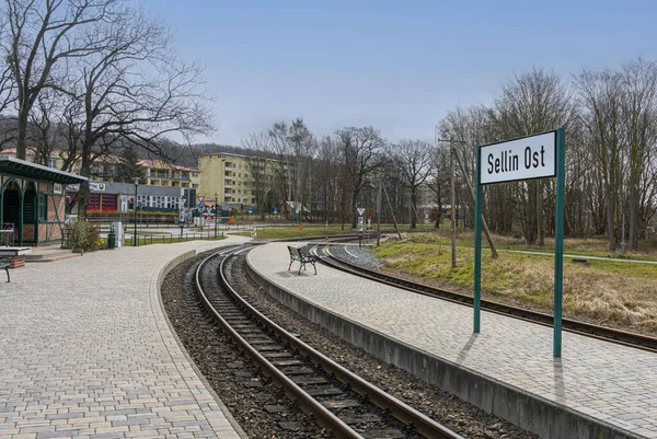 Sellin Ost Baabe Stations Ruegensche Bderbahn Ruegen Island Mecklenburg West — Foto de Stock