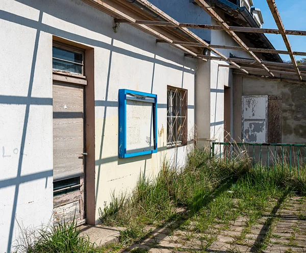 Empty Showcase Information Train Station Lietzow Island Rgen Germany — Fotografia de Stock