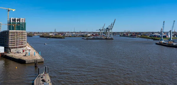 View Elbphilharmonie Industrial Port Hamburg Germany — Stockfoto