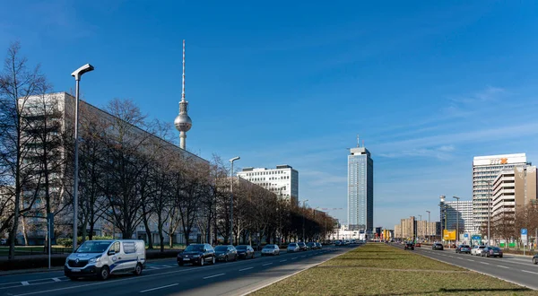 Architecture Strausberger Platz Mitte Berlin Germany — Stok fotoğraf