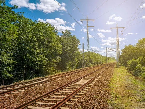 Tracks Deutsche Bahn Countryside Brandenburg — Stock Photo, Image