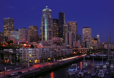 Seattle gece ışıkları