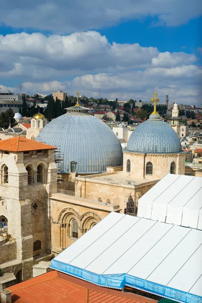 Szentsír templom kupolája Jeruzsálemben — Stock Fotó