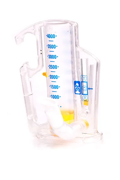 Spirometre üzerinde beyaz izole
