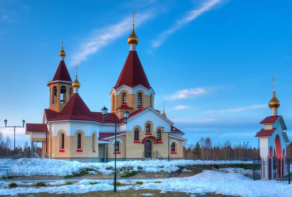 圣潘泰莱蒙教会在彼得，俄罗斯 图库照片