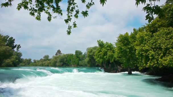 Manavgat waterfall — Stock Video