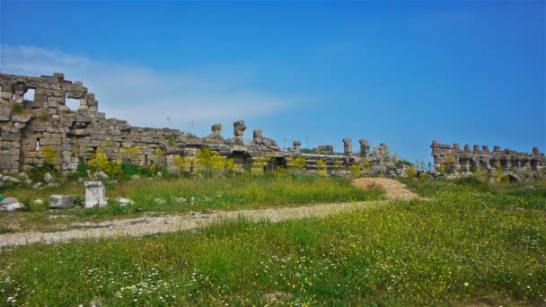 Руины древнего города — стоковое видео