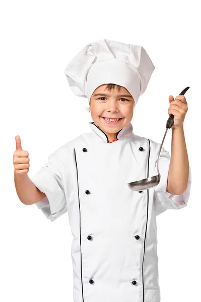 Pequeño Chef - pulgares felices hacia arriba — Foto de Stock