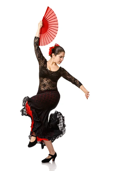 Una mujer bailarina de flamenco gitana — Foto de Stock