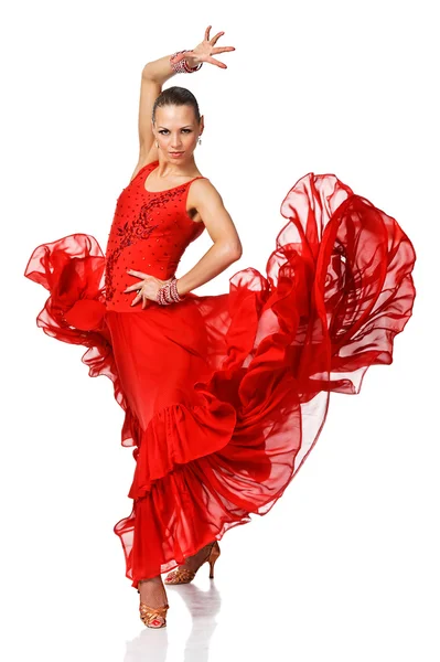 Elegancia latina bailarina en acción Imagen de stock