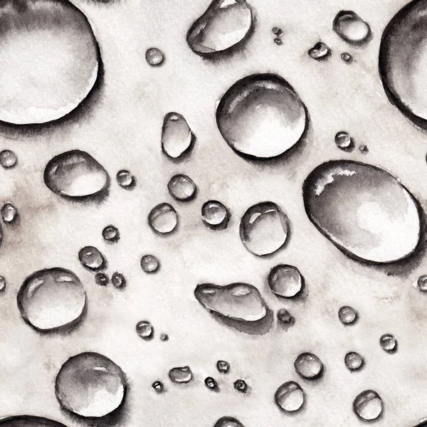 Seamless Texture Lot Water Drops Surface Hand Drawn Watercolor Picture — 스톡 사진