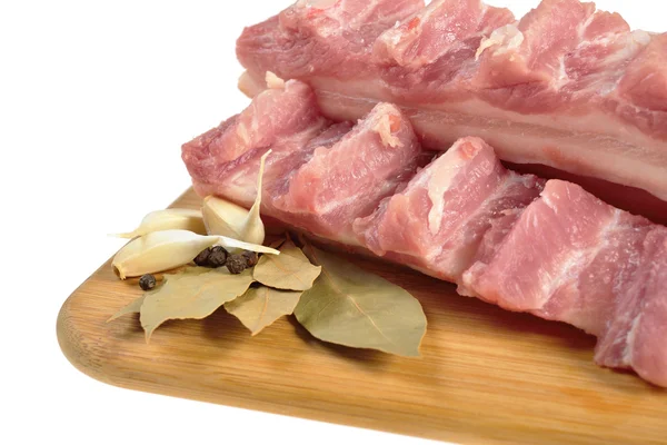 Raw bacon with ribs — Stock Photo, Image