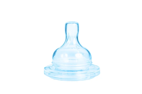 Blue baby bottle pacifier Stock Photo