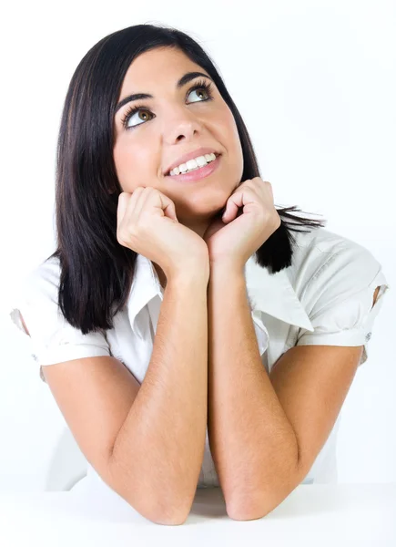 Retrato de jovem mulher feliz — Fotografia de Stock