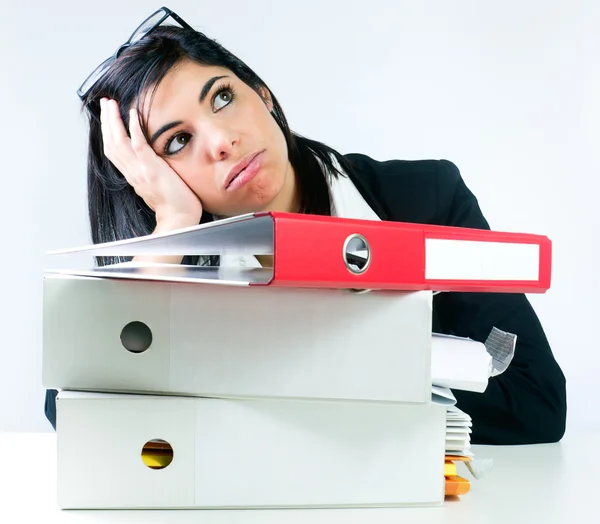 Overwhelmed Office Worker — Stock Photo, Image