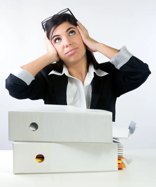 Overwhelmed Office Worker — Stock Photo, Image