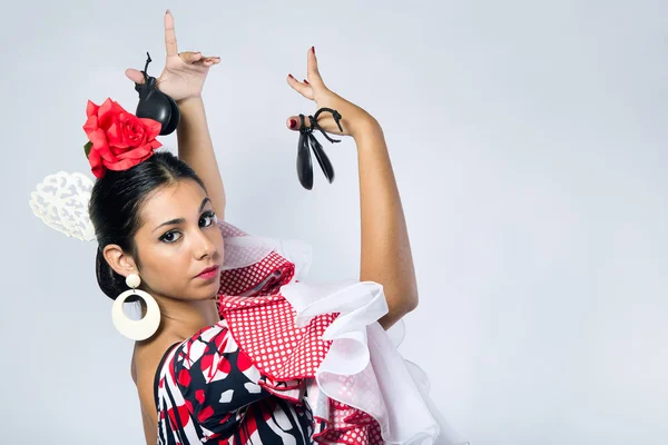 Danseuse de flamenco en belle robe — Photo
