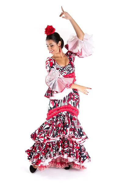 Bailarina de flamenco en precioso vestido —  Fotos de Stock