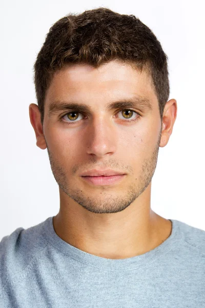 Closeup portrait of serious young man — Stock Photo, Image