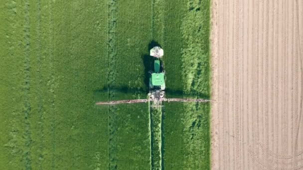 Video Aerial View Tractor Cultivating Field — Video