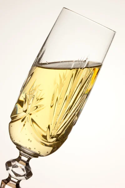 Champagne Glass Tilted — Stock Photo, Image