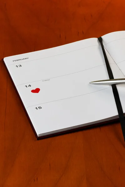 Diario del Día de San Valentín — Foto de Stock