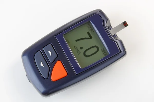 Bloedglucose meter voor diabetes controle — Stockfoto