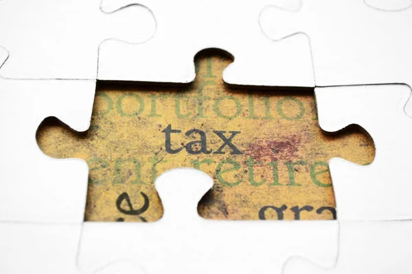 Tax puzzle concept — Stock Photo, Image