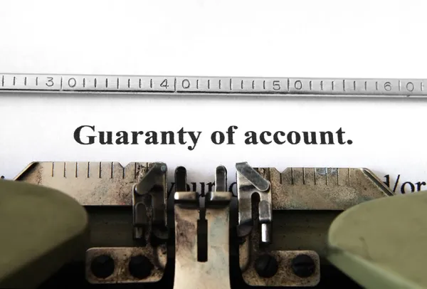 Guaranty of account — Stock Photo, Image