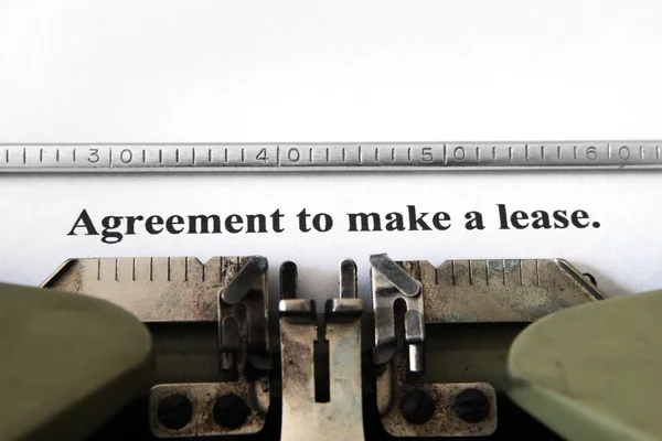 Agreement to make lease — Stock Photo, Image