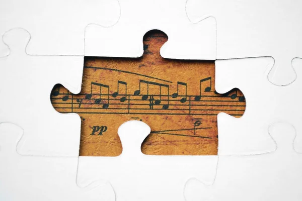 Musikpuzzle-Konzept — Stockfoto