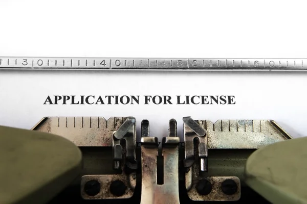Application for license — Stock Photo, Image