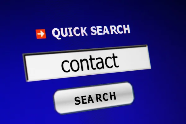 Search for contact — Stock Photo, Image