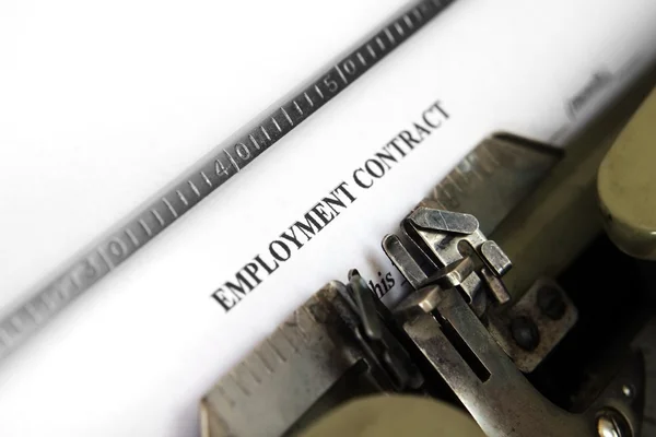 Employment contract — Stock Photo, Image